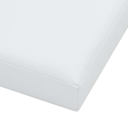 Storage Stool White Faux leather, MDF, foam Compact Folding Stool