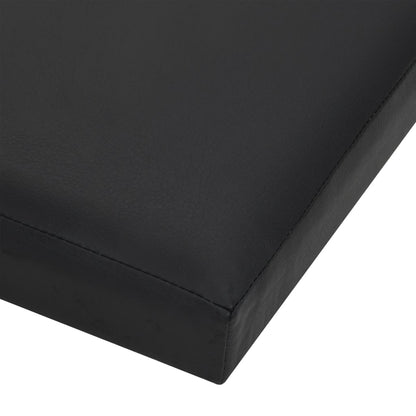 Storage Stool Set of 2 Black PVC, MDF, Foam Medium
