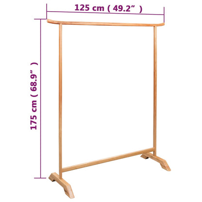 Clothes Rack 49.2"x68.9" Solid Oak Wood