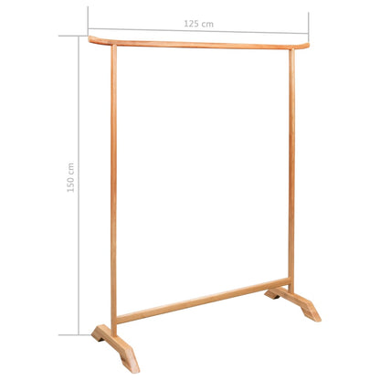 Clothes Rack 49.2"x59" Solid Oak Wood
