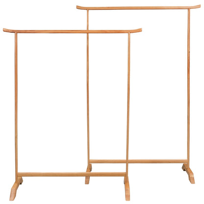 Clothes Rack Brown Solid Oak Wood Large Durable Clothes Rack