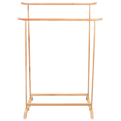 Clothes Rack Brown Solid Oak Wood Large Durable Clothes Rack