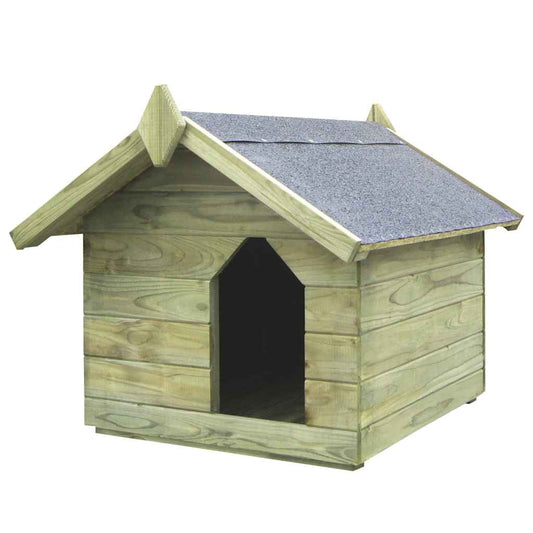 Dog House Green Impregnated pinewood Medium Durable Dog House