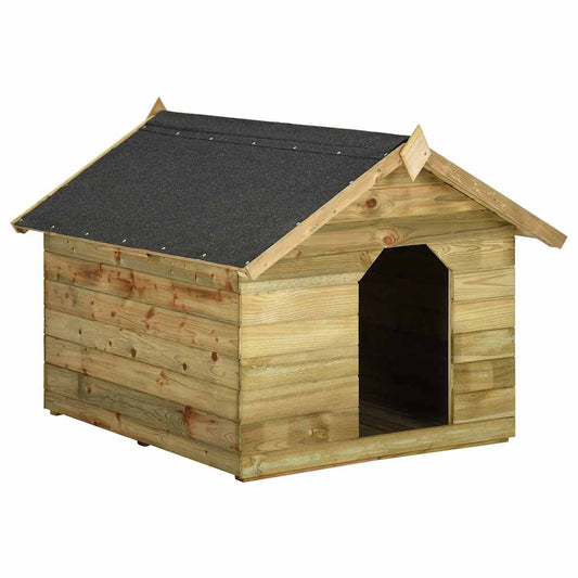 Dog House Green Treated Pinewood Large Expandable Dog House