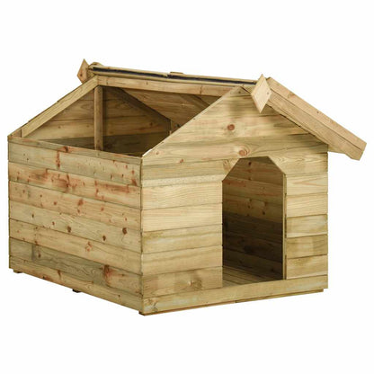 Dog House Green Treated Pinewood Large Expandable Dog House