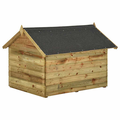 Dog House Green Treated Pinewood Large Expandable Dog House