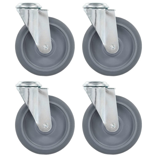 Bolt Hole Swivel Casters 4 pcs 4.92 "