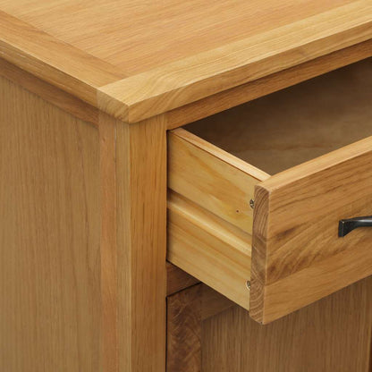Shoe Cabinet Natural Oak Solid Oak Wood, MDF with Oak Veneer Medium