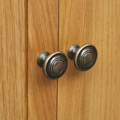 Shoe Cabinet Natural Oak Solid Oak Wood, MDF with Oak Veneer Medium