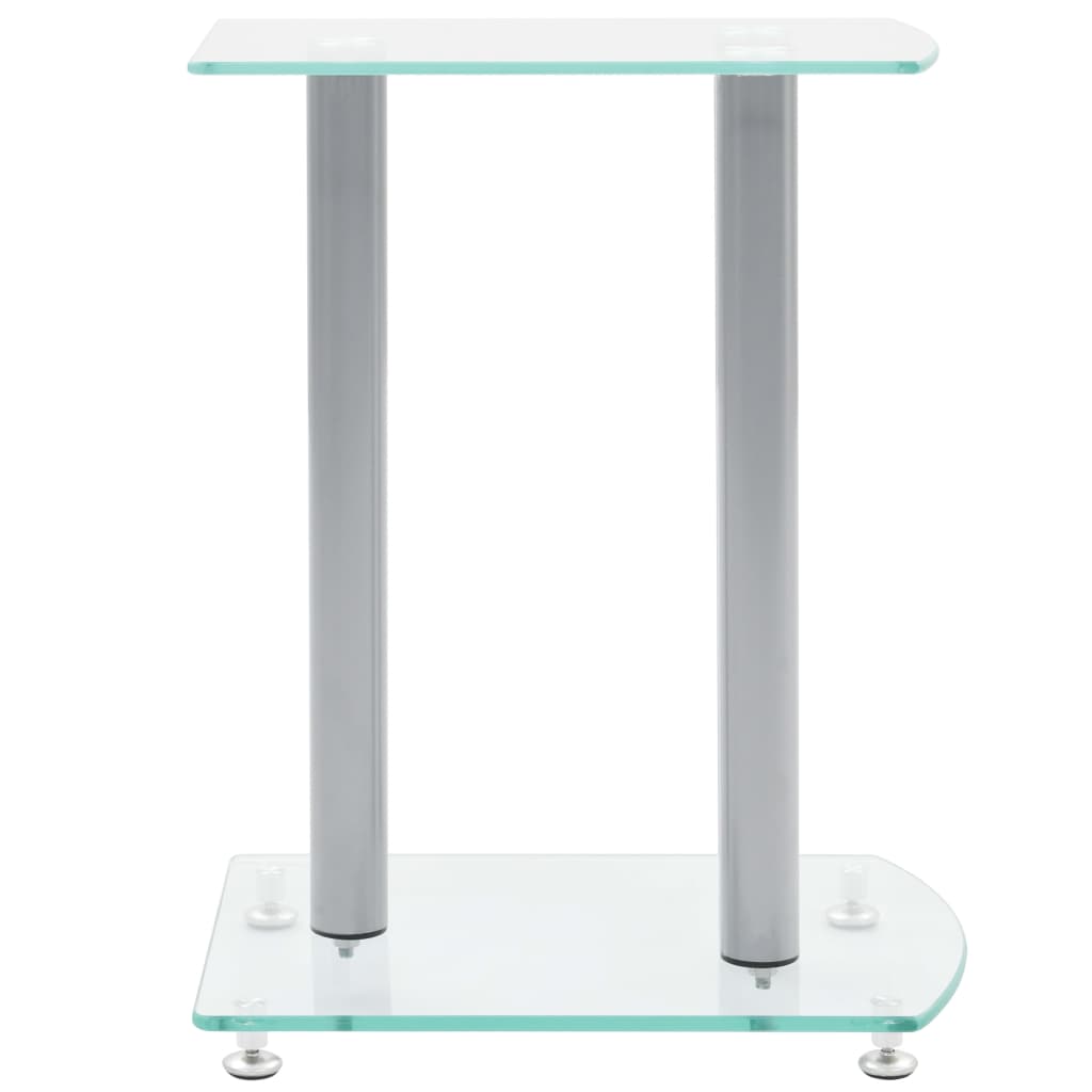 Aluminum Speaker Stands 2 pcs Transparent Safety Glass