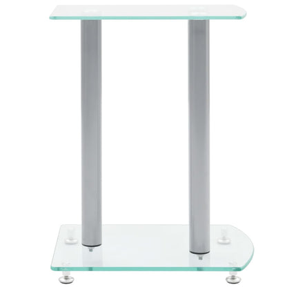 Aluminum Speaker Stands 2 pcs Transparent Safety Glass