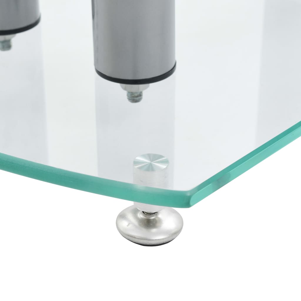 Aluminum Speaker Stands 2 pcs Transparent Safety Glass