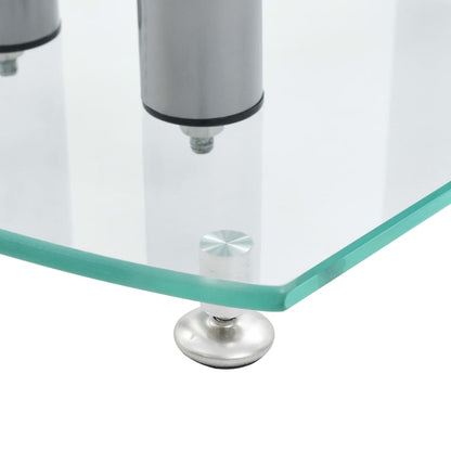 Aluminum Speaker Stands 2 pcs Transparent Safety Glass
