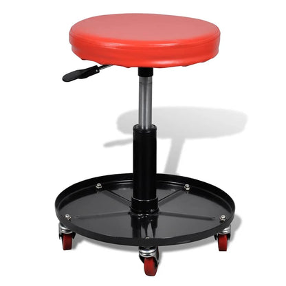 Adjustable Mechanic Rolling Seat Stool Garage Shop Stool