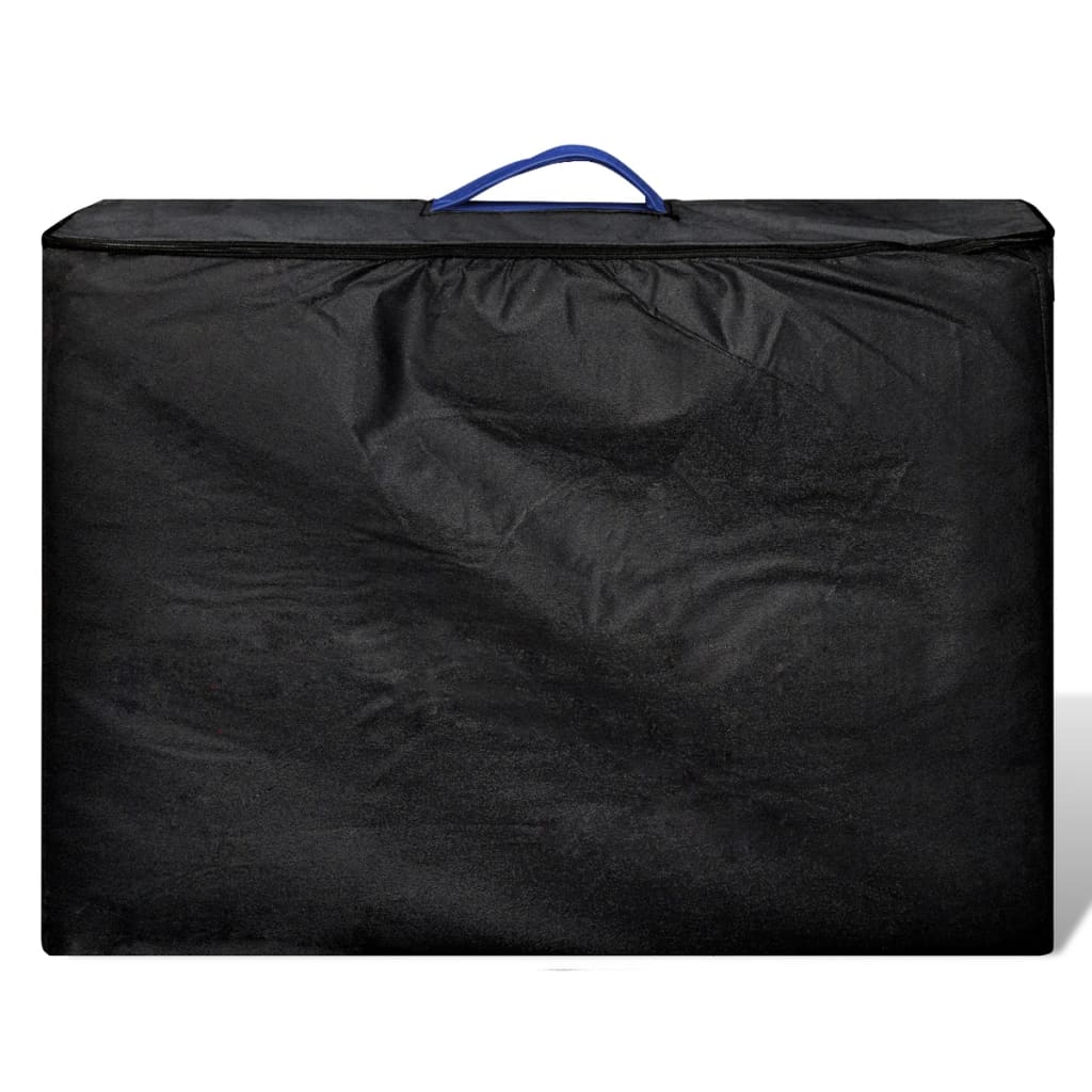 Blue Foldable Massage Table 2 Zones with Aluminum Frame