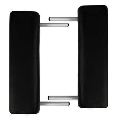Black Foldable Massage Table 2 Zones with Aluminum Frame