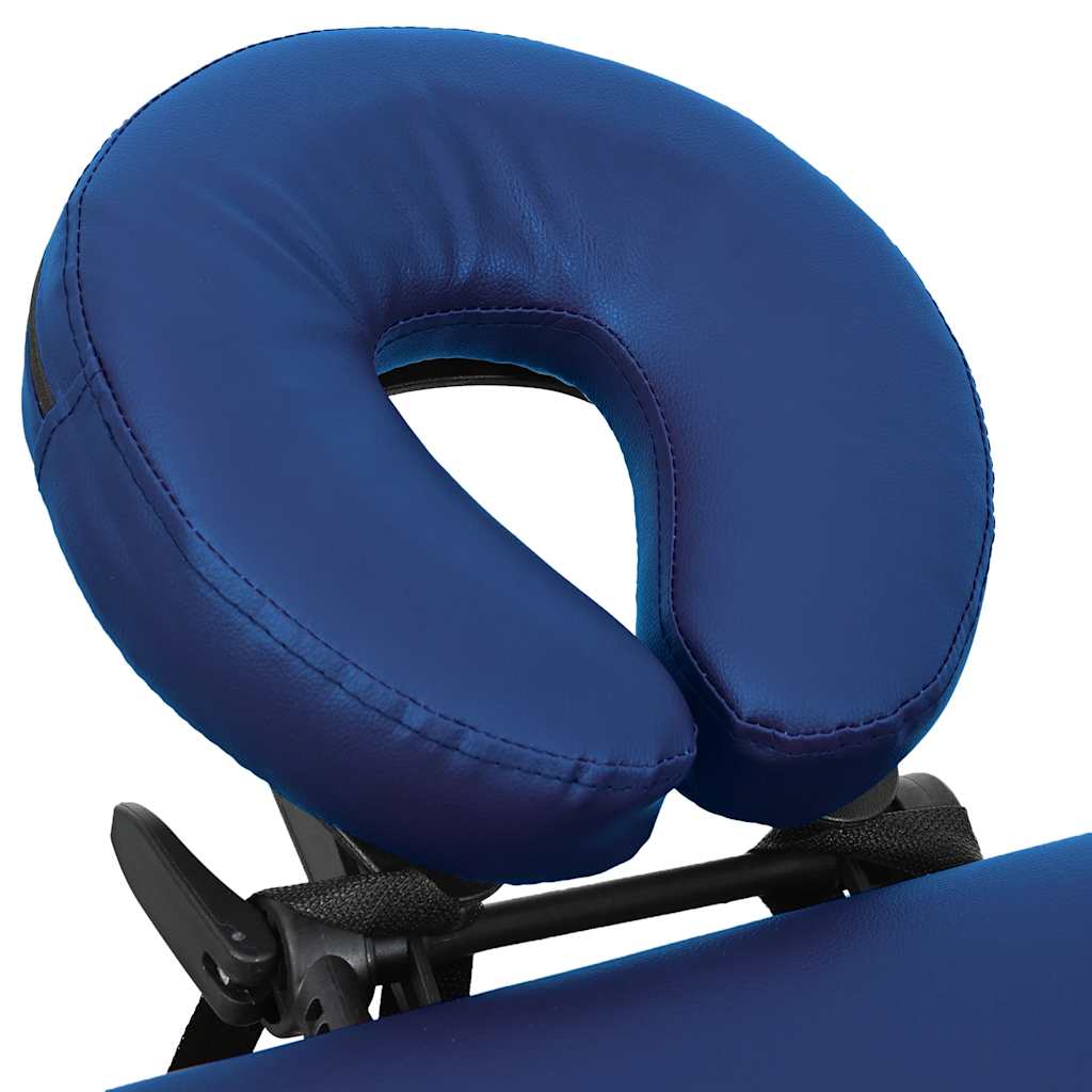Blue Foldable Massage Table 4 Zones with Aluminum Frame