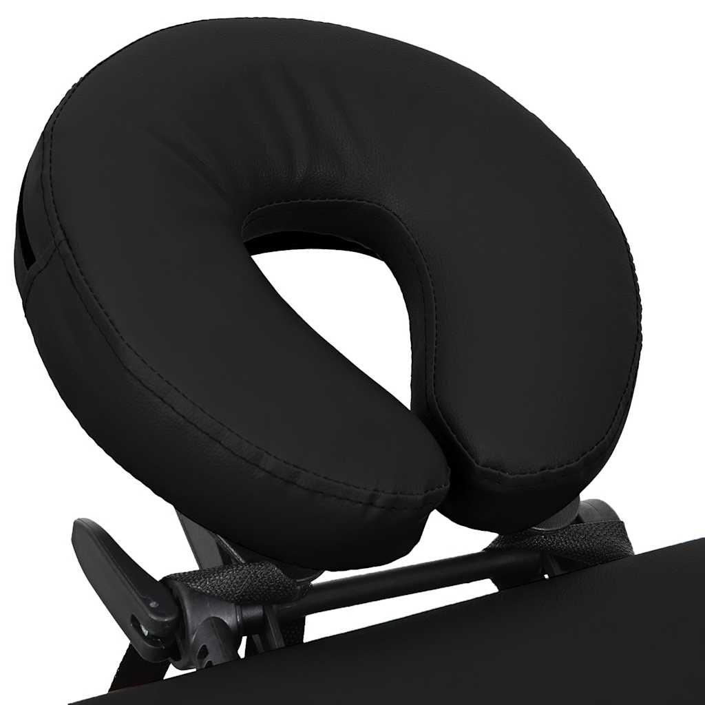 Black Foldable Massage Table 4 Zones with Aluminum Frame
