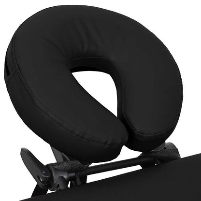 Black Foldable Massage Table 4 Zones with Aluminum Frame