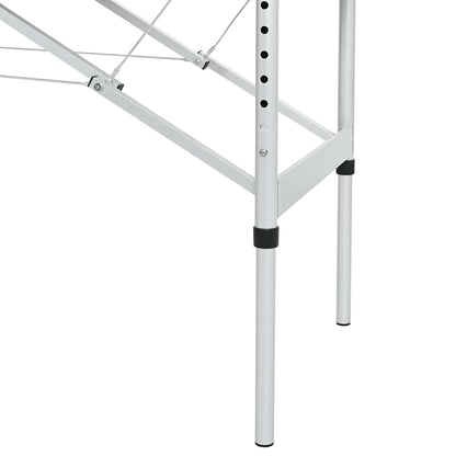 Black Foldable Massage Table 4 Zones with Aluminum Frame