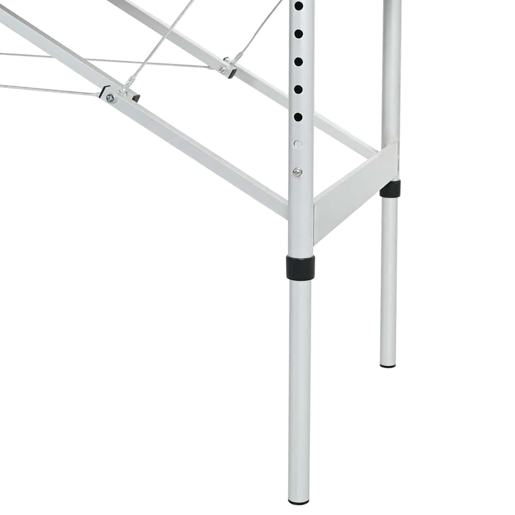 Creme White Foldable Massage Table 4 Zones with Aluminum Frame