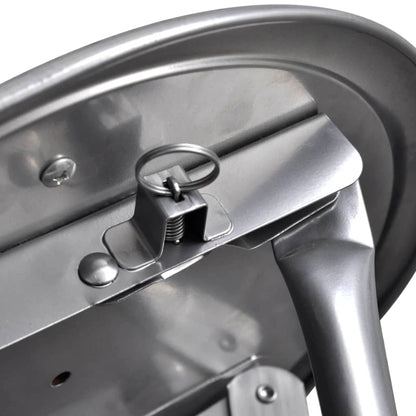 Stool Set of 4 Black, Silver Steel frame, PU leather seat