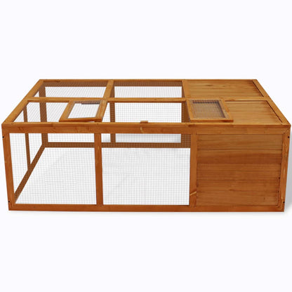 Animal Cage Brown Solid fir wood, Plywood Collapsible Animal Cage
