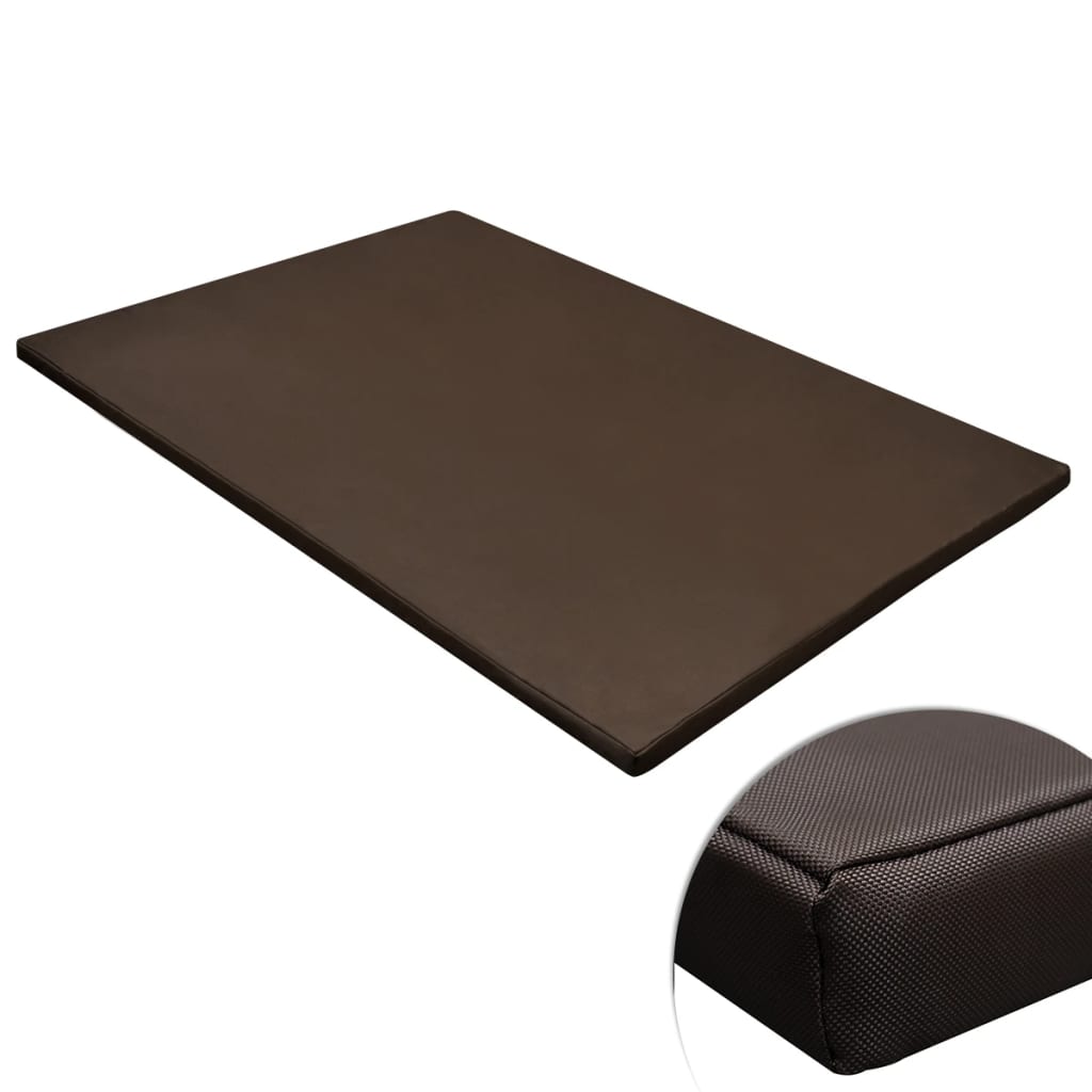 Dog Mat Brown PU-coated Oxford fabric, Foam filling, Non-woven bottom