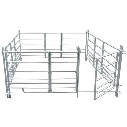 4-Panel Sheep Pen Galvanized Steel 72"x72"x36.2"