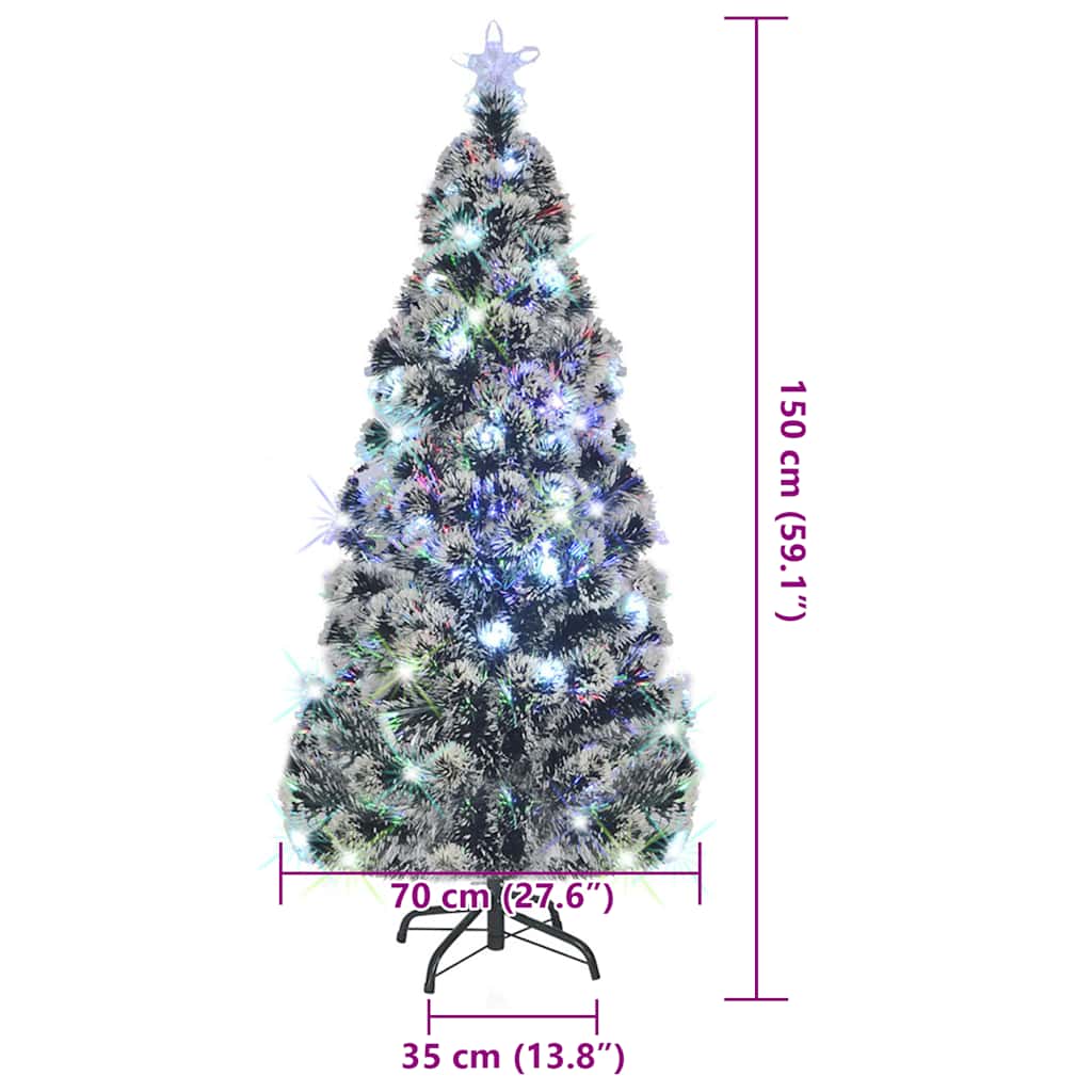 Artificial Christmas Trees Green Fibre optic, steel 59.1 in