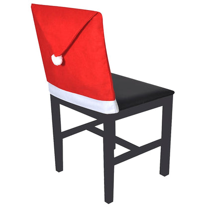 Chair Back Cover Red and White Polyester Felt Fits Most Chairs