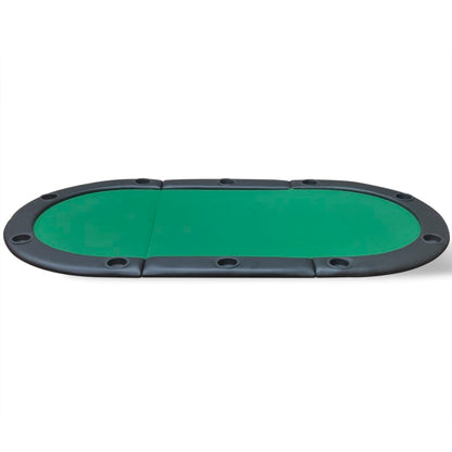 10-Player Foldable Poker Tabletop Green