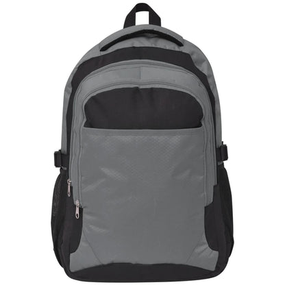 School Backpack 10.6 gal Black and Grey