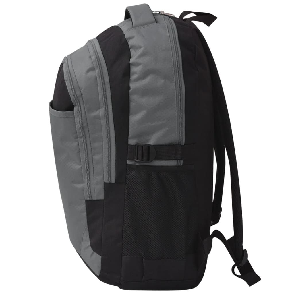 School Backpack 10.6 gal Black and Grey