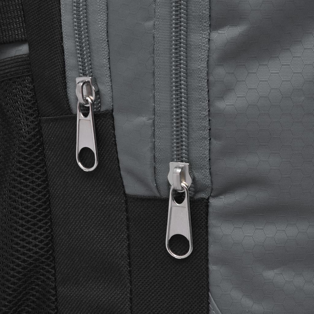 School Backpack 10.6 gal Black and Grey