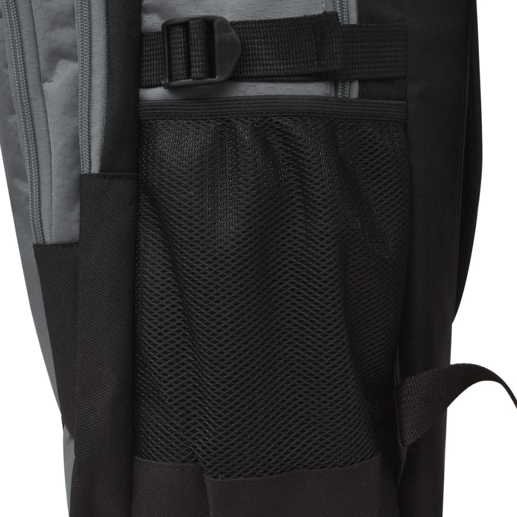 School Backpack 10.6 gal Black and Grey