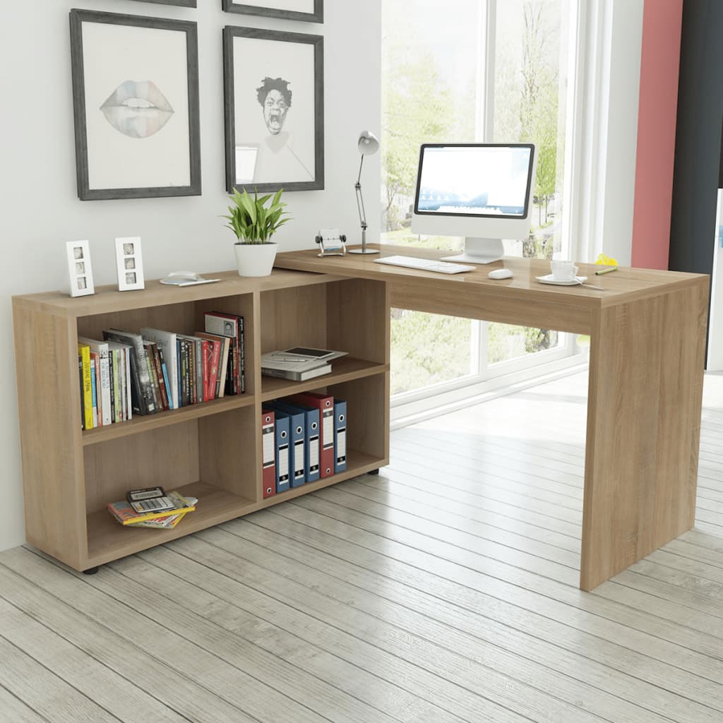Office Desk Oak Engineered wood Medium