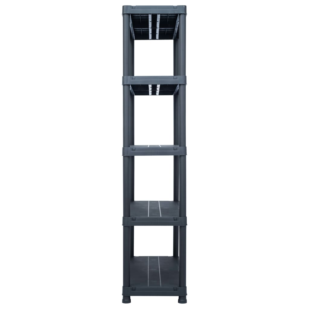 Storage Shelf Rack Black 1102.3 lb 39.4"x15.7"x70.9" Plastic