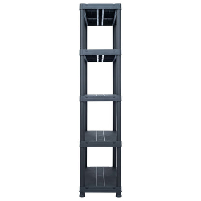Storage Shelf Rack Black 1102.3 lb 39.4"x15.7"x70.9" Plastic