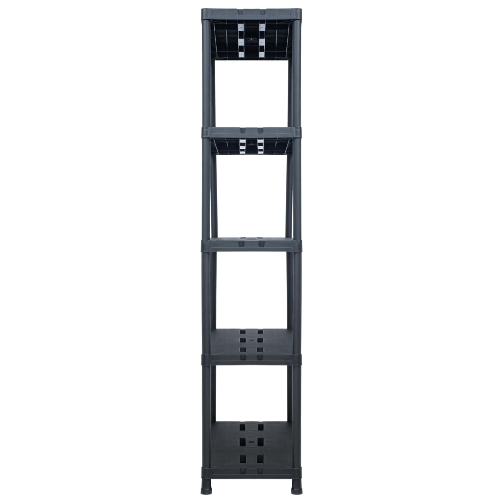 Storage Shelf Rack Black 573.2 lb 35.4"x15.7"x70.9" Plastic