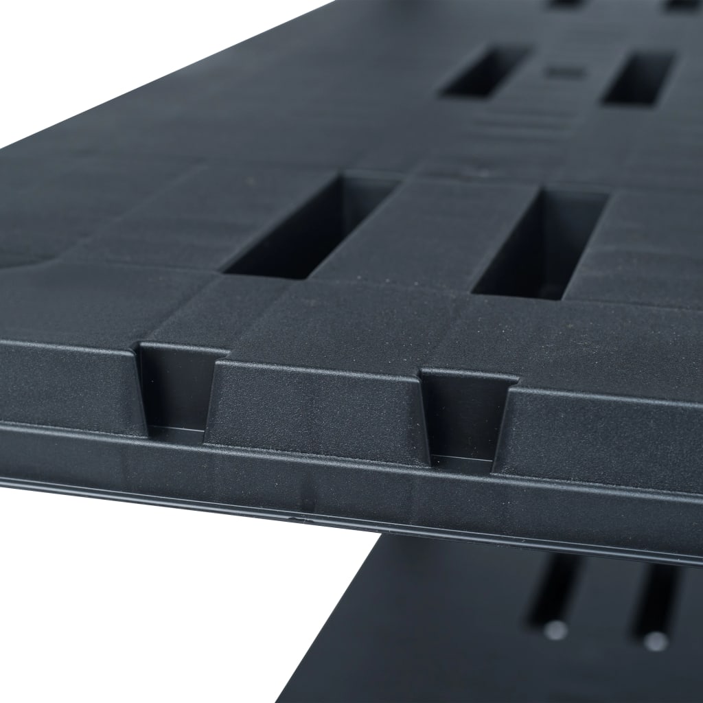 Storage Shelf Rack Black 573.2 lb 35.4"x15.7"x70.9" Plastic