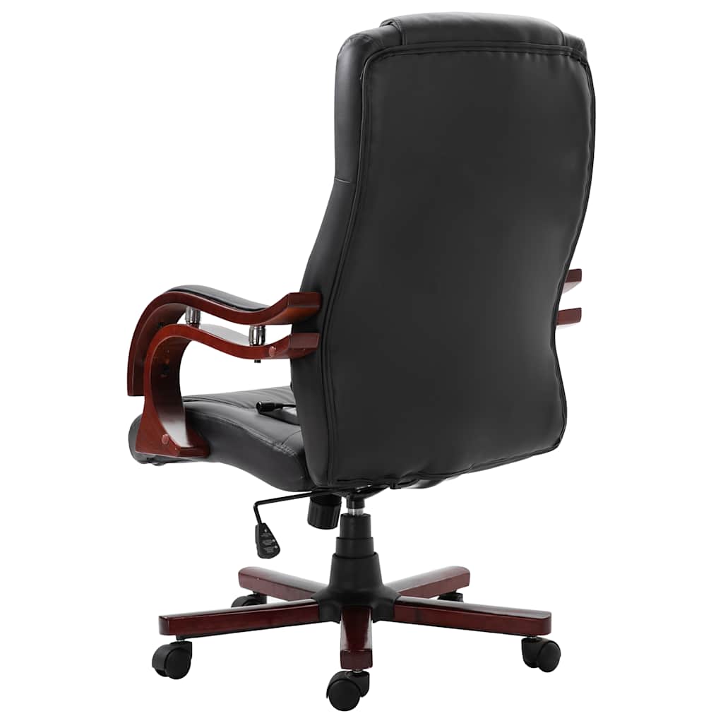 Office Chair Black PU + PVC + PP Adjustable Height-Adjustable