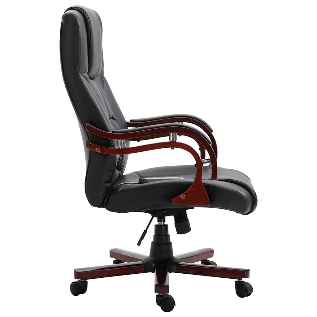 Office Chair Black PU + PVC + PP Adjustable Height-Adjustable