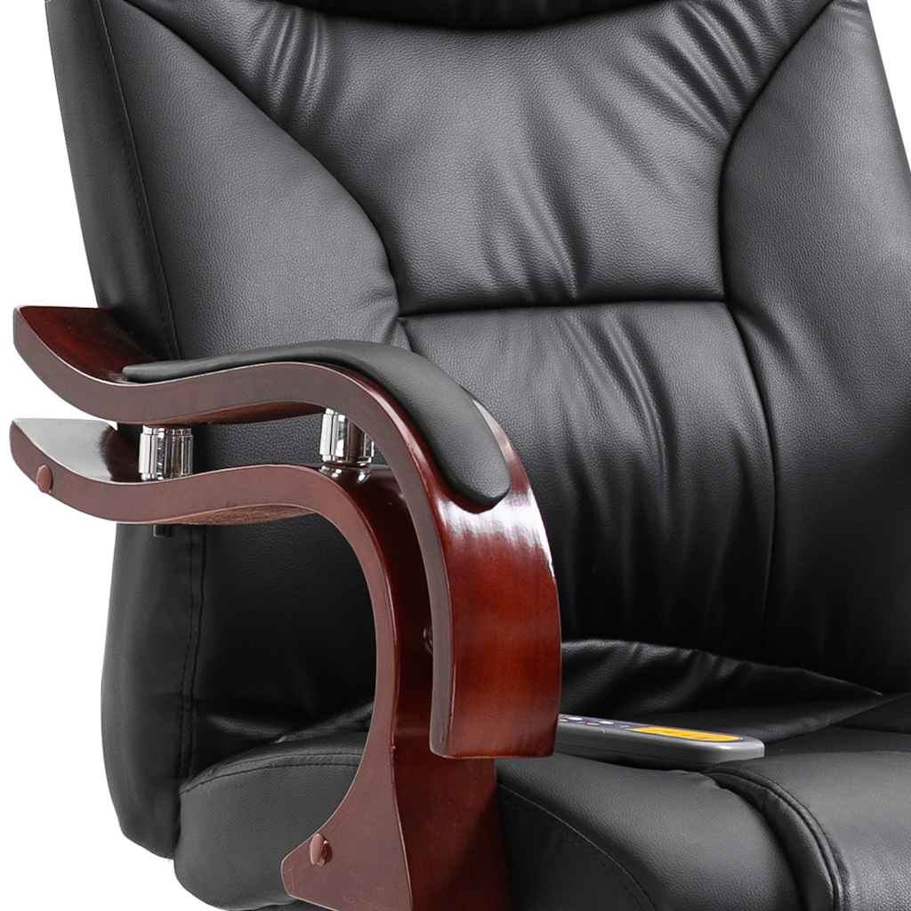 Office Chair Black PU + PVC + PP Adjustable Height-Adjustable