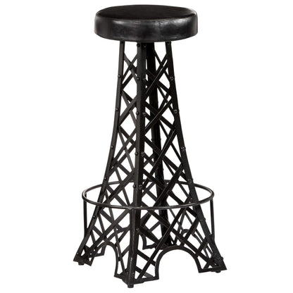 Bar Stools 2 pcs Real Leather