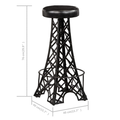 Bar Stools 2 pcs Real Leather