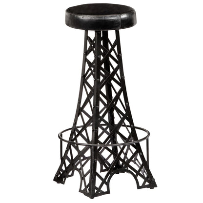 Bar Stools 2 pcs Real Leather