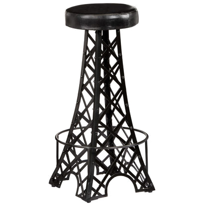 Bar Stools 2 pcs Real Leather