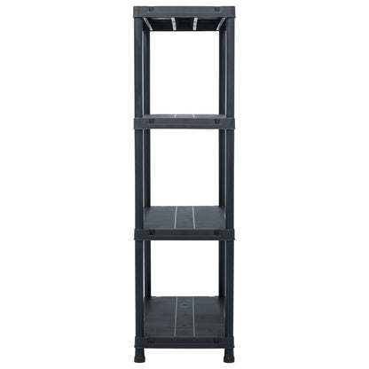Storage Shelf Racks 2 pcs Black 440.9 lb 31.5"x15.7"x54.3" Plastic