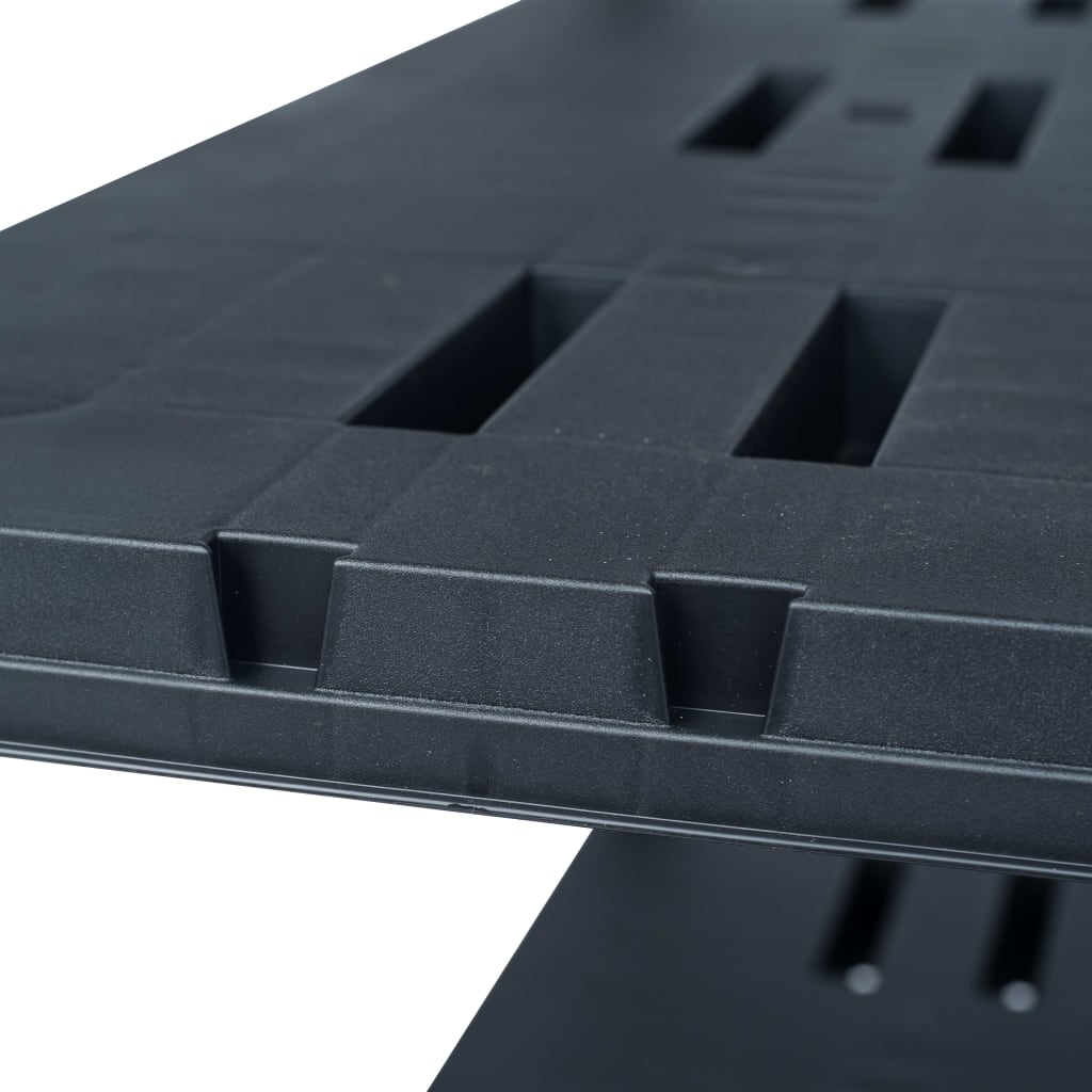 Storage Shelf Racks 2 pcs Black 573.2 lb 35.4"x15.7"x70.9" Plastic